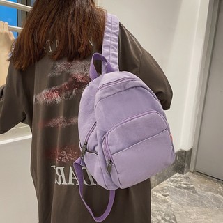 Ba Lô Mini Vải Canvas Xinh Xắn Dành Cho Nữ