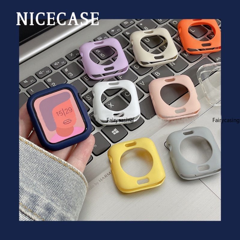 Kẹo starlight silicon Cover Cho Apple 46MM Ultra 2 Case 49mm Smartwatch Tpu Protector Ốp Lưng Accessoires Cho iwatch Series 10 9 8 7 6 5 4 3 2 1 49 Accessoires