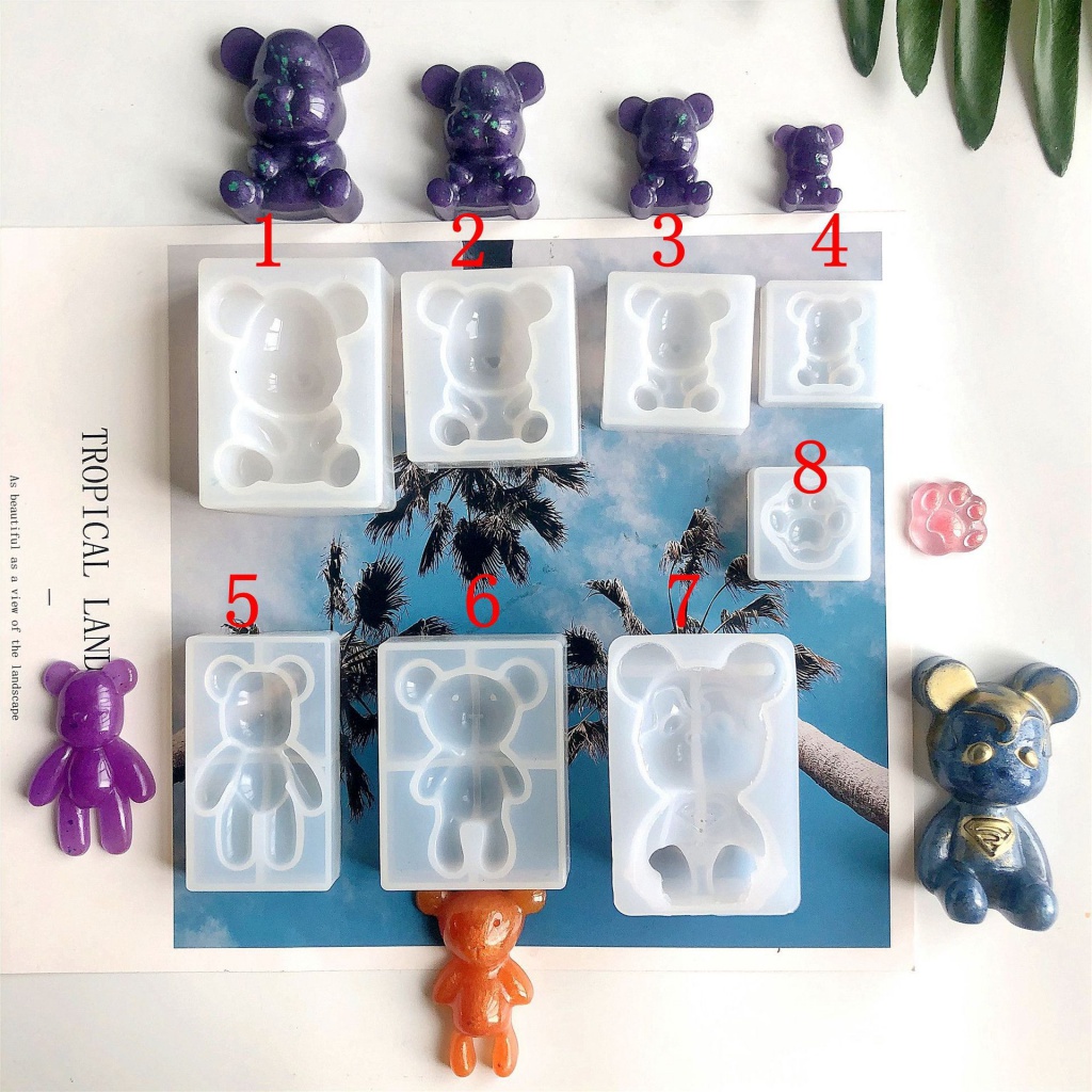 Khuôn Silicone Làm Xà Phòng / Sô Cô La Hình Chú Gấu Đáng Yêu