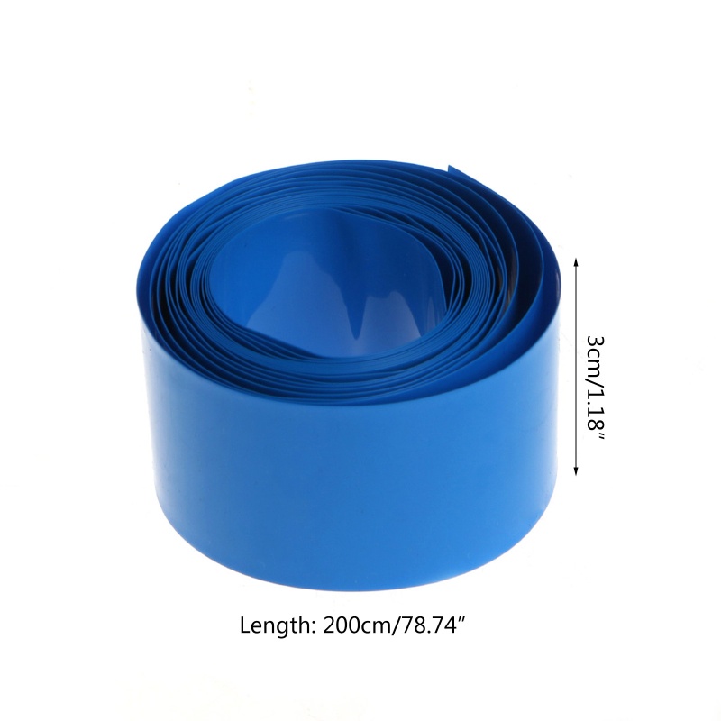 Fol 2m PVC Heat Shrink Ống Bọc Bộ Cho 18650 18500 Flat Round 18 5m