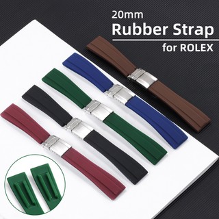 Dây Đeo Đồng Hồ Bằng Cao Su Silicone 20mm Chống Nước Cho Rolex Submariner Water Ghost Daytona GMT SKX007