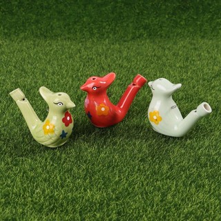 WEETW Gốm Nước Chim Còi Có Dây Buộc Dễ Thương Thời Gian Tắm Gốm Vẽ Tay Nhạc Cụ Học Tập Sớm Nhạc Cụ Đồ Chơi