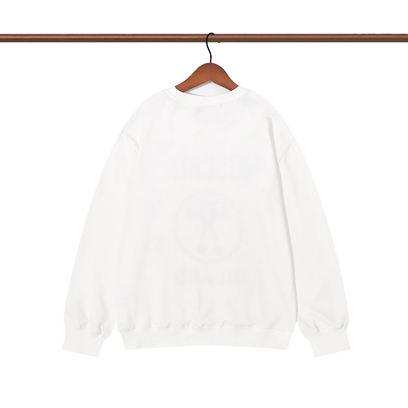 2023 Áo khoác hoodie Mông Cổ mới nam nữ có cotton nguyên chất cổ tròn in chữ huy hiệu áo sơ mi dáng rộng thông thường