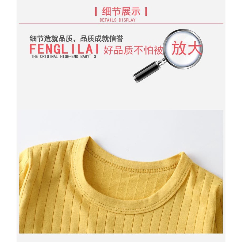 Mùa Hè Trẻ Em Dài Tay Quần Homewear Phù Hợp Với Bộ Đồ Ngủ Mỏng Bộ Đồ Ngủ Cotton Quần Lót Điều Hòa Không Khí Quần Áo GQHW