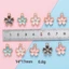 10 Cái / lốc Hợp Kim Nhỏ Giọt Dầu Điểm Kim Cương Hoa Anh Đào Phiên Bản Hàn Quốc DIY Trang Sức Phụ Kiện Vòng Tay Mặt Dây Chuyền Phụ Kiện Trang Trí Mặt Dây Chuyền Nhỏ