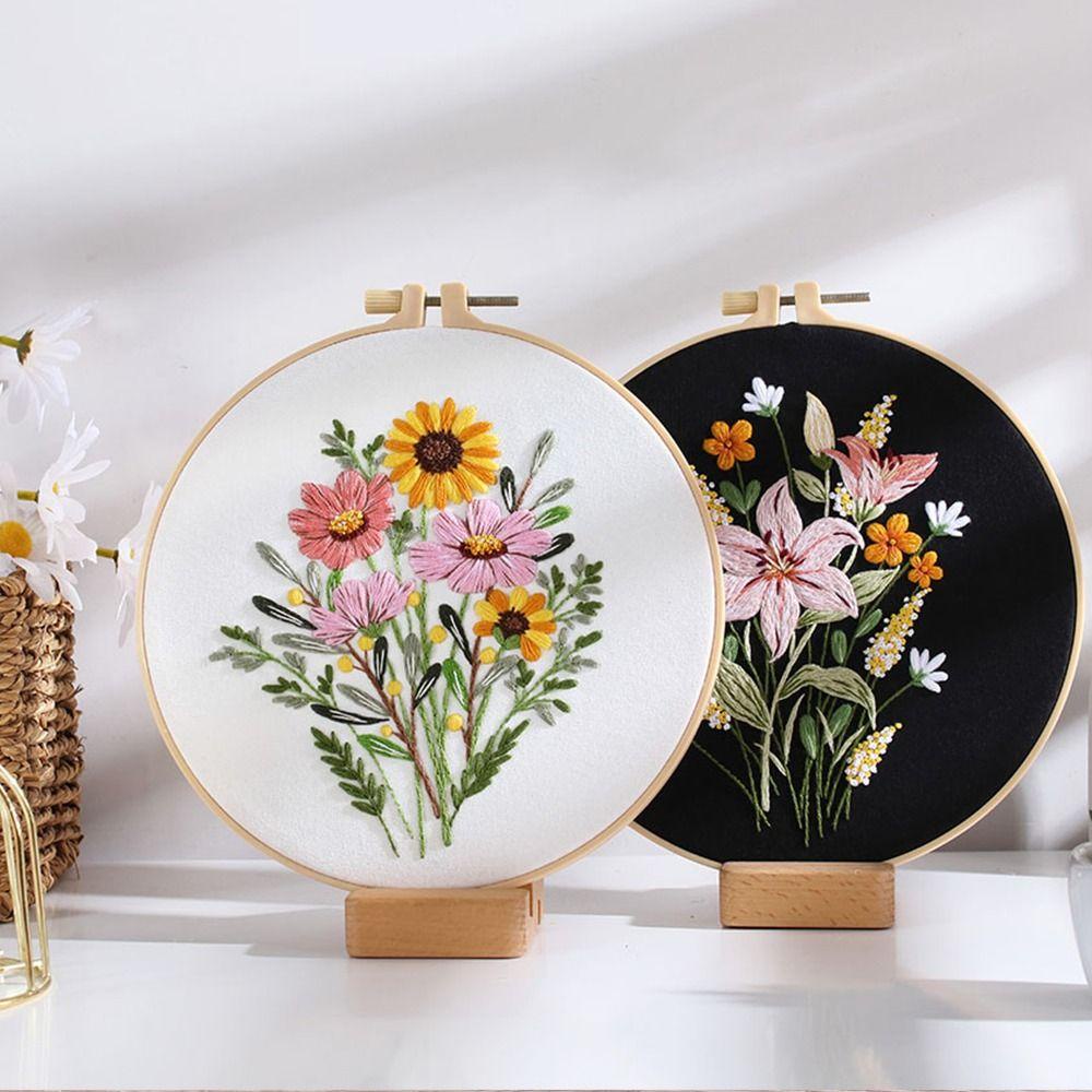 ODAKA Thêu Thực Hành Bộ, Thêu Hoop Kim Đấm Hoa Thêu Phụ Kiện May Trang Trí Handmade DIY Bộ Dụng Cụ Thêu Trang Trí Nhà Cửa