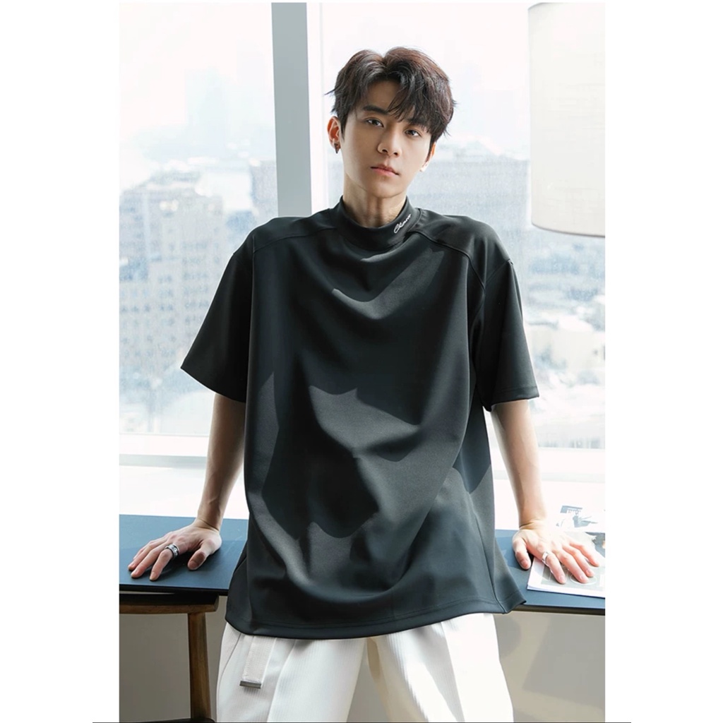 Áo thun Stee cổ ôm CHICERRO HIGH COLLAR CVC - Giá sỉ unisex