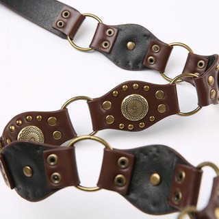Thắt lưng METALWRK, Thắt lưng eo rộng bằng da PU Grommet, Retro Gothic Steampunk y2k Vintage Rivet Thắt lưng Quần jean nữ