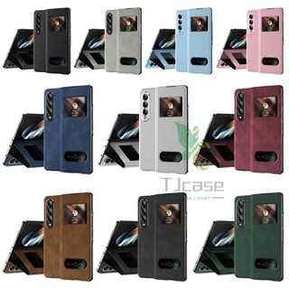 Ốp Điện Thoại Da Nắp Gập Từ Tính Có Đế Cho Samsung Z Fold 5 Z Fold 4 Z Fold 3