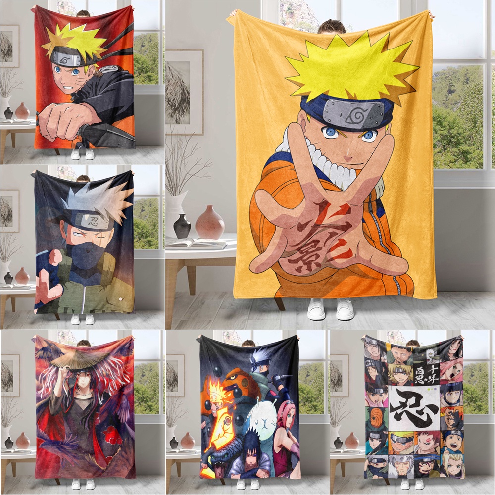 Chăn flannel In Hình anime naruto Một Mặt Làm Quà Tặng Tốt Nhất Cho Người Lớn