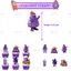 ST2 Grimace Lắc sữa lắc chủ đề trẻ em trang trí tiệc sinh nhật biểu ngữ bánh topper bóng bay thiệp mời TS2