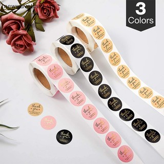 G mới 500 cái cảm ơn bạn hình tròn nhãn dán sổ lưu niệm thư thủ công nhãn dán con dấu nhãn dán quà cưới trang trí hoa.