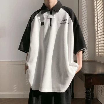 【3 Colors】Áo Thun Polo Ngắn Tay In Logo Waffle Thời Trang Thoải Mái Và Hợp Xu Hướng Mới áo Phông Áo Thun Nam Thời Trang Nam áo Thun Nam Form Rộng áo. Nam áo Thun Trắng áo Thun Thể Thao áo Thun Cott
