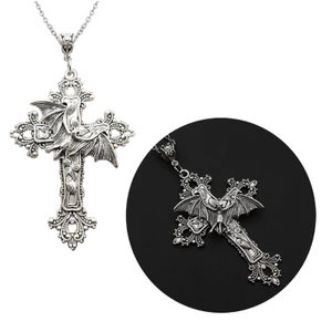 BTF Gothic Mặt Dây Chuyền Vòng Cổ Gothic Chữ Thập Hoàn Hảo Cho Nam Nữ Bé Gái