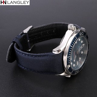 SEIKO Dây Đeo Đồng Hồ Bằng Nylon Đầu Cong 20mm 22mm Cho Omega Planet Ocean Seamaster 300