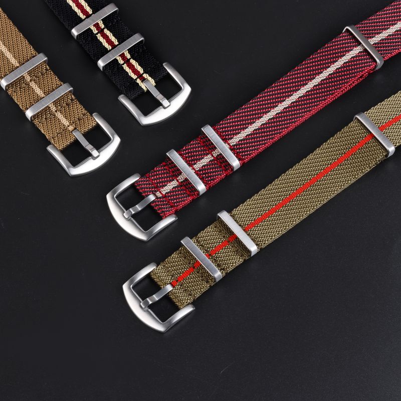 Dây Đeo Đồng Hồ Bằng Nylon Bền NATO ZULU 18mm 20mm 22mm Phong Cách Quân Đội One Piece