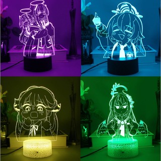 GC9 Xanh Lưu Trữ Đèn Ngủ Anime 3d Đèn LED Từ Xa Sạc USB Chiếu Sáng Dự Án MX Bộ Sưu Tập Trang Trí Nhà Quà Tặng CG9
