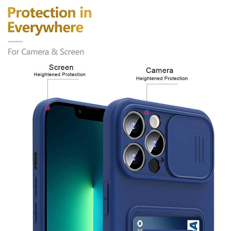 Trượt Bảo Vệ Ống Kính Máy Ảnh Dành Cho Xiaomi Mi Poco M2 M3 M4 X3 X4 Pro X3 NFC C3 M5S M3 Ví Khe Cắm Thẻ Dành Cho Redmi 10A Note 10S 9 Nhẫn Từ Tính Đứng Coque