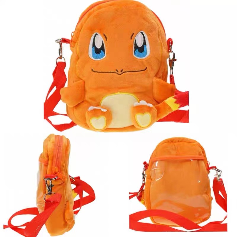 YT2 Pokemon Trẻ Em Sang Trọng Túi Đeo Vai Pikachu Snorlax Psyduck Charmander Học Quà Tặng Cho Trẻ Em Học Sinh Túi Du Lịch TY2