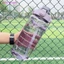 Bình nước 2 lít có ống hút, đánh dấu thời gian, nắp kín, di động cho xe đạp, thể dục mùa hè