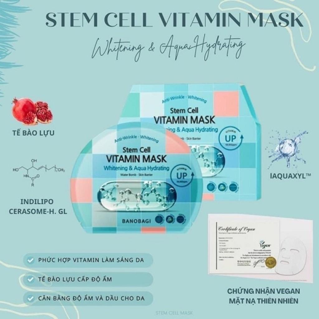 Ảnh Mặt Nạ Dưỡng Ẩm Trắng Da, Cấp Nước Tức Thì BANOBAGI Stem Cell Vitamin Mask  Daily Beauty 4