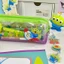 BH2 Toy Story Alien Pencil Case hoạt hình dễ thương sinh viên dung lượng lớn lưu trữ túi văn phòng phẩm đa chức năng Trong suốt