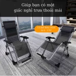 Ghế ngả lưng điều chỉnh tư thế nằm ngồi đọc sách vải lưới thoáng khí, Ghế xếp thư giãn ngủ văn phòng gia đình khung thép — ảnh 3