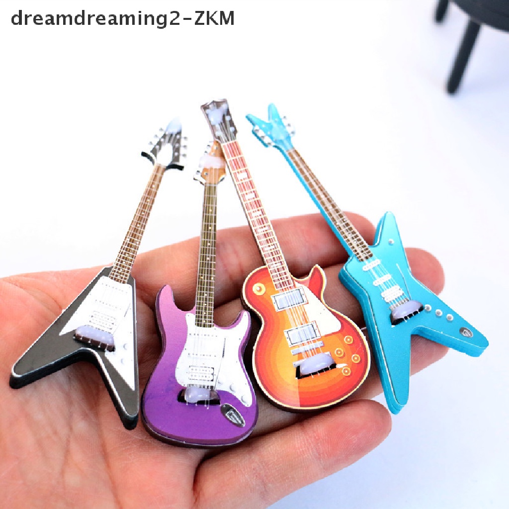 [Dreaming] 1 Mô Hình Nhạc Cụ Guitar Đồ Chơi Búp Bê Trang Trí Nhà Búp Bê