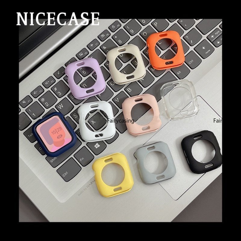 Kẹo starlight silicon Cover Cho Apple 46MM Ultra 2 Case 49mm Smartwatch Tpu Protector Ốp Lưng Accessoires Cho iwatch Series 10 9 8 7 6 5 4 3 2 1 49 Accessoires