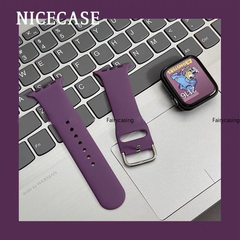 Dây Đeo Silicone Cho Đồng Hồ Thông Minh Apple Watch 49mm 44mm 40mm 45mm 41mm 42mm 38mm 44 45 mm iwatch Ultra series 8 Ultra 7 se 3 4 5 6