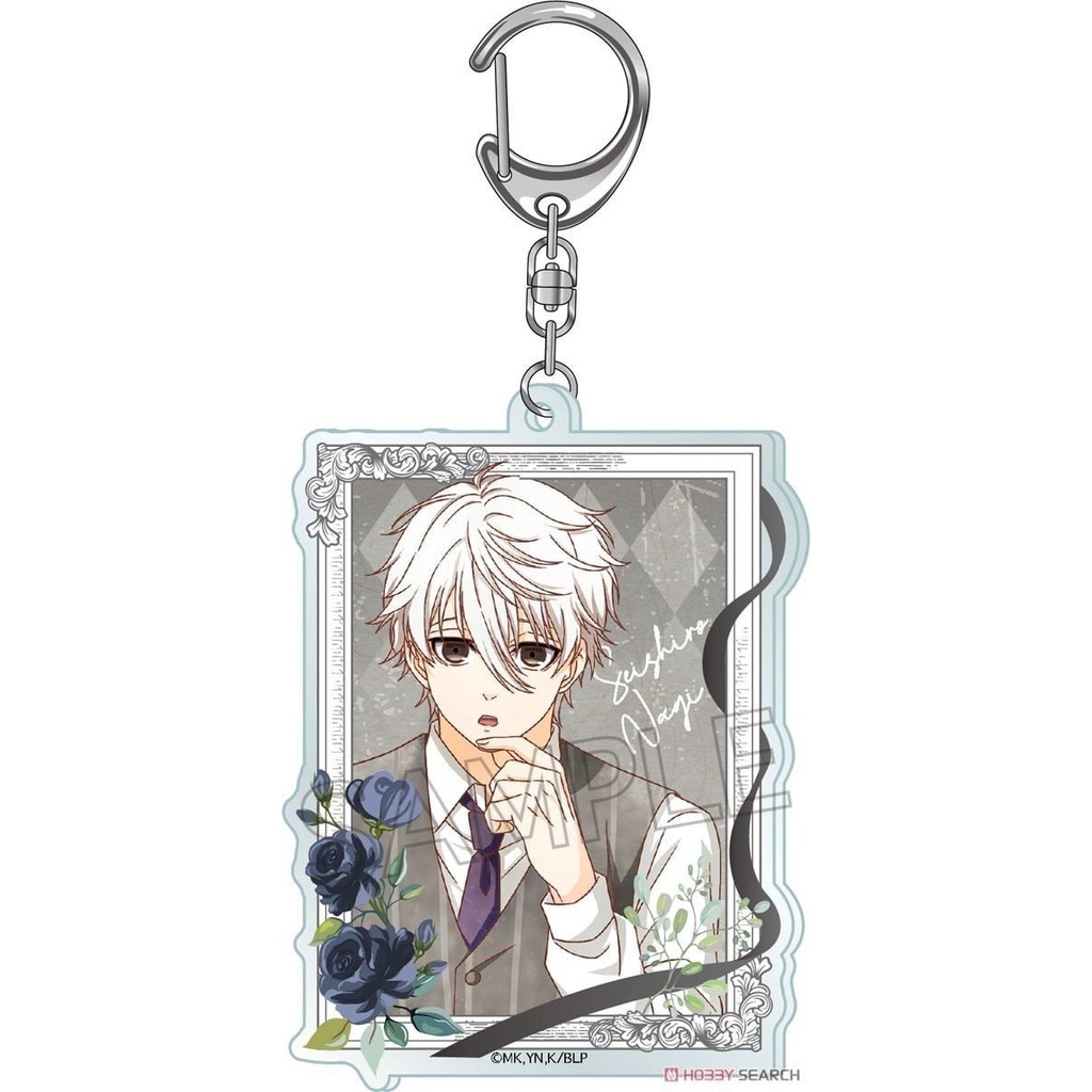 Móc khóa in hình BLUE LOCK Tiền đạo số 1 ver KHUNG HOA HỒNG anime chibi Mica trong acrylic quà tặng dễ thương