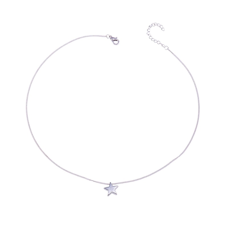 Vòng Cổ Choker Mặt Ngôi Sao Đơn Giản Thời Trang Bắt Mắt Y2K