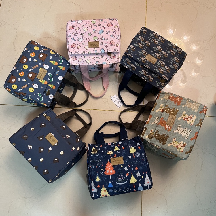 Túi bento Bento công suất lớn, túi đựng cơm cách nhiệt chống thấm nước cho trẻ em