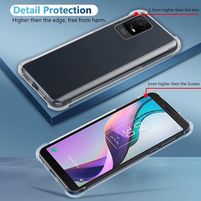 Dành Cho TCL Ion Z 40XE 40SE 408 406 405 403 Vỏ Mềm Chống Sốc Pha Lê Gel Trong Suốt TPU Vỏ Chống Sốc