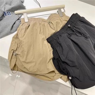Phiên Bản Hàn Quốc Quần Short Rời Nữ Ống Rộng Dây Rút Nhanh Khô Chân Dài Hot Girl Hot Hot Hot Quần