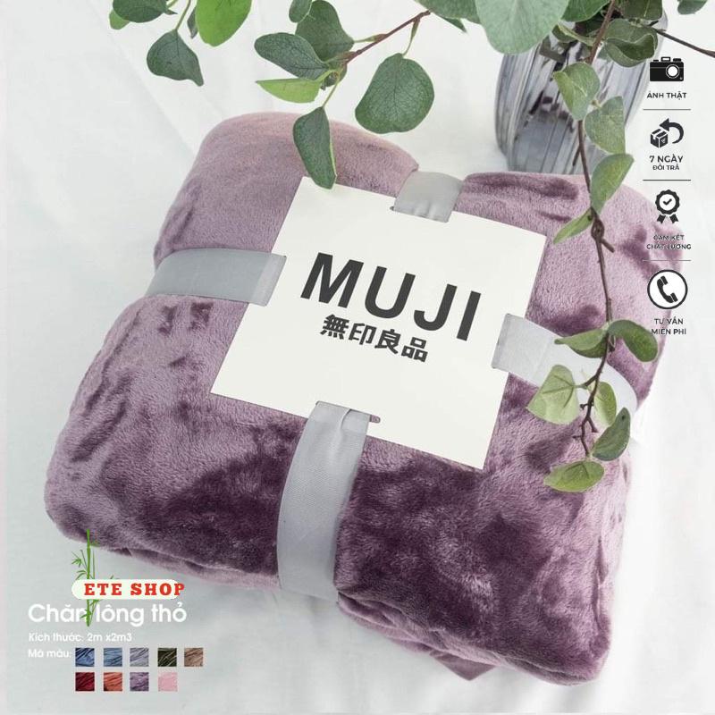 Chăn mền Muji lông tuyết Nhung,Siêu Mềm Mịn, màu ngẫu nhiên