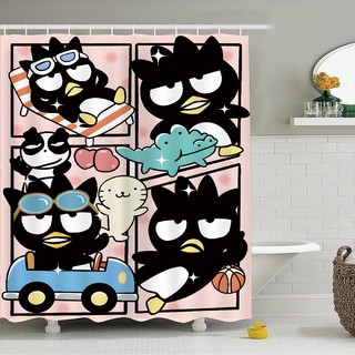 Rèm tắm Sanrio Polyester chống thấm, họa tiết Cinnamoroll/Kuromi/Hello Kitty/Melody, bộ có móc, trang trí phòng tắm trẻ em