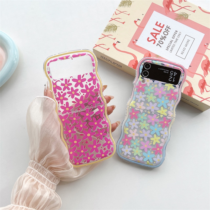 Bao Da Điện Thoại Chống Sốc Kiểu Gợn Sóng Cho samsung galaxy z flip 5 z flip5 zflip5 Ốp