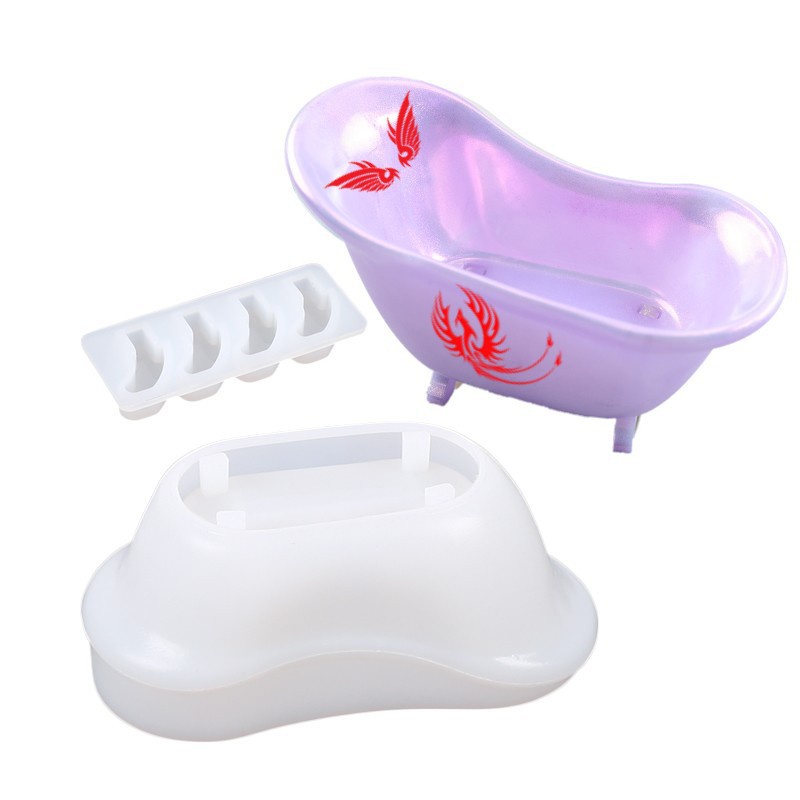 Khuôn Silicone Làm Xà Phòng / Hộp Đựng Xà Phòng Hình Bồn Tắm