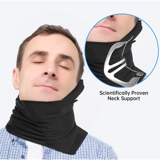 1 Gối Tựa Cổ Giảm Đau Lưng Bơm Hơi Gấp Được Đa Năng Dùng Khi Đi Máy Bay / Xe Hơi / Văn Phòng
