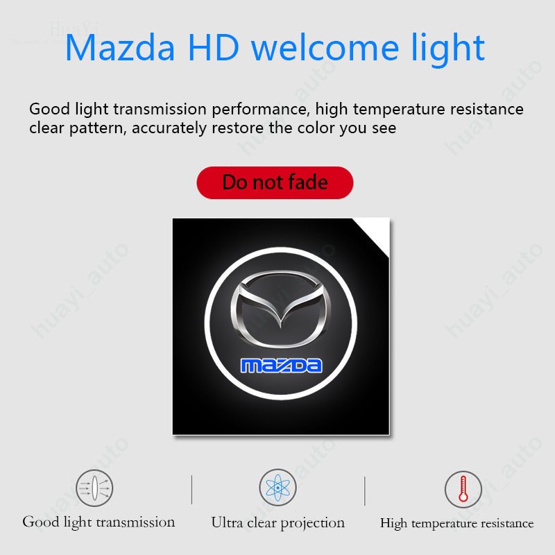 Đèn LED Chiếu Laser Chào Mừng Gắn Cửa Xe Hơi Mazda Cx-5 3 2 Cx-8 Cx-3 Cx-30 6 Bt-50 Mx-5 5 Rx8