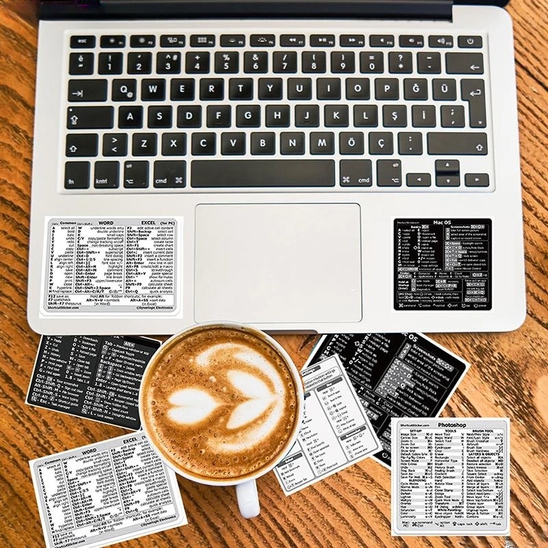 Miếng Dán Trong Suốt Cho Laptop 8 * 8cm Tương Thích Với MAC OS / Windows Shortcut