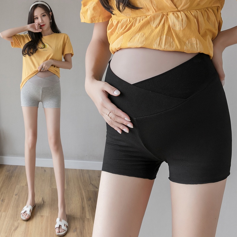 Hàng Mới Về Quần Short Lưng Thấp Nâng Bụng An Toàn Cho Bà Bầu Quần Legging