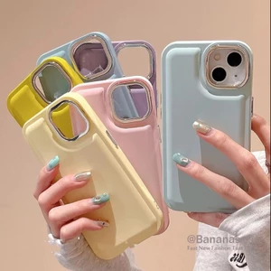 Ốp điện thoại iPhone 15 14 13 12 11 Pro Max X Xr Xs Max 7 8 Plus Màu kẹo Vỏ mềm chống sốc