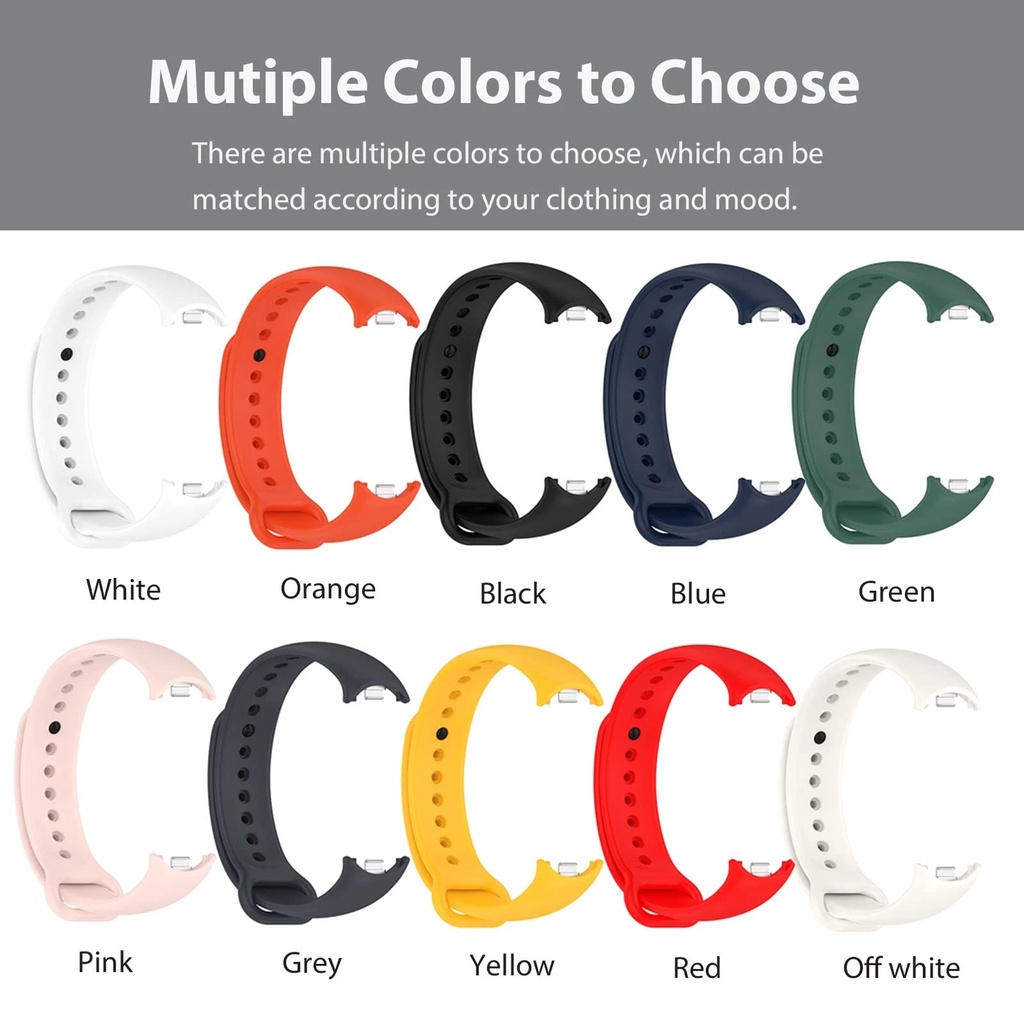 Dây Cao Su Cho Đồng Hồ Thông Minh Xiaomi Mi Band 8 / 7 / 6 / 5 / 8