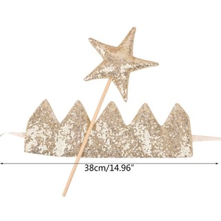 Miss set Băng Đô Vương Miện Ngôi Sao Lấp Lánh Cho Bé