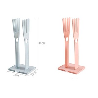 Giá đỡ máy sấy, giá treo găng tay nhựa xanh/hồng, giá phơi tái sử dụng đa chức năng, móc treo nhà bếp
