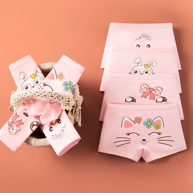 Quần Lót Boxer Chất Liệu Cotton Dành Cho Bé Gái 6-9 Tuổi