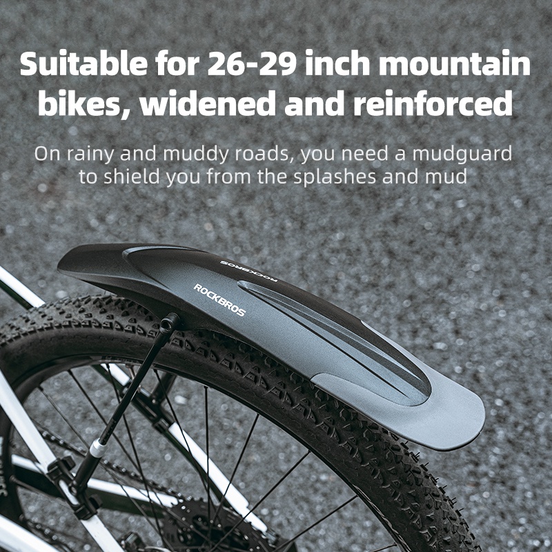 ROCKBROS Núi Chu Kỳ Fender Có Thể Tháo Rời Phát Hành Nhanh Fender 26 27.5 29 Inch Đa Năng Chắn Bùn Hoàn Toàn Chống Thấm Nước Xe Đạp Fender Chắc Chắn Bền BIke Phụ Kiện