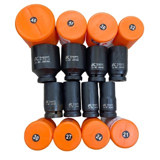Bộ khẩu đen KAPUSI Japan hệ 3/4 inch (193mm) thép đen CR-Mo gồm 8 cỡ từ 21-46mm, Bh 12 tháng Kouritsu Official Store